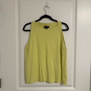 Ann Taylor Bright Lime Green Sleeveless Knit Tank